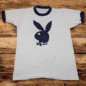 Playboy‎ Single Stitch Ringer T Shirt *READ